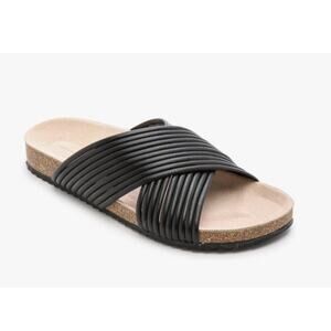 Loeffler Randall Petra Platform Sandals Crisscross Strappy Black Womens Size 7